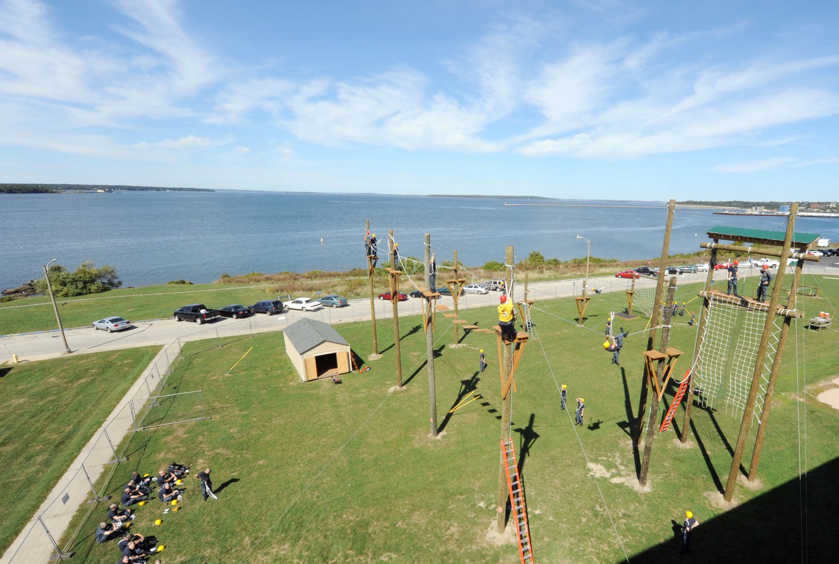 Complete a high-ropes course.